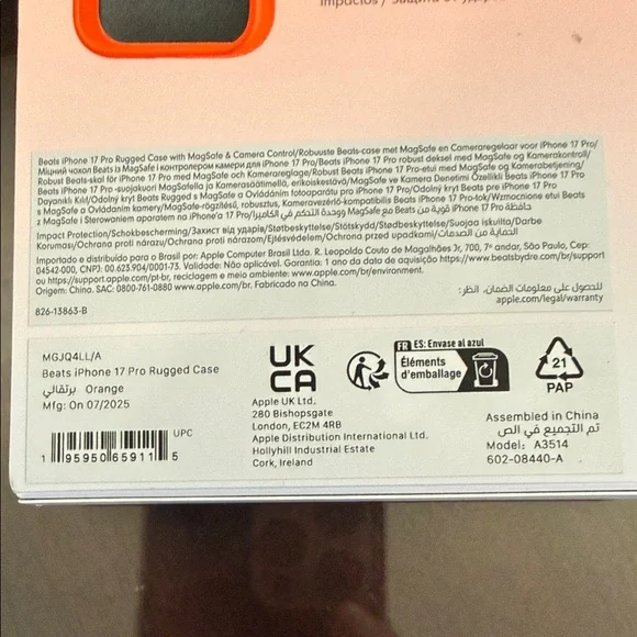 Beats by Dre Vibrant Orange iPhone 17 Pro Case - Picture 5 of 5